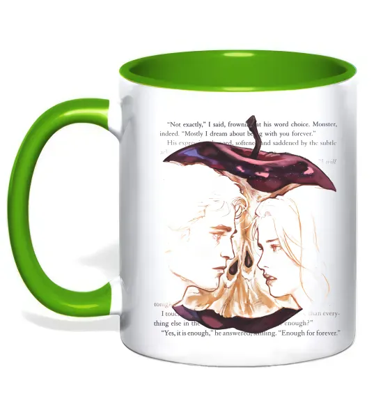 Чашка з кольоровою ручкою Twilight Зелений фото