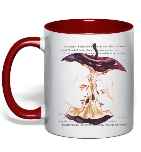 Чашка з кольоровою ручкою Twilight Червоний фото