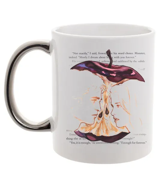 Чашка з кольоровою ручкою Twilight Срібло фото