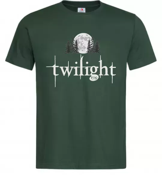 Мужская футболка Twilight moon Темно-зеленый фото