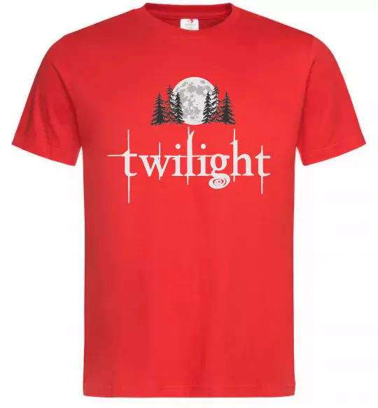 Мужская футболка Twilight moon Красный фото