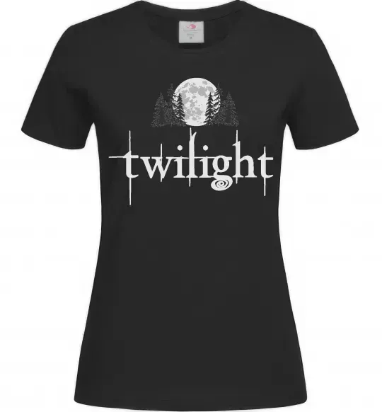 Женская футболка Twilight moon Черный фото