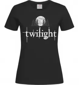 Женская футболка Twilight moon Черный фото