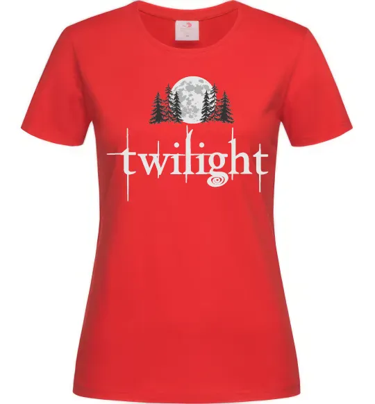 Женская футболка Twilight moon Красный фото