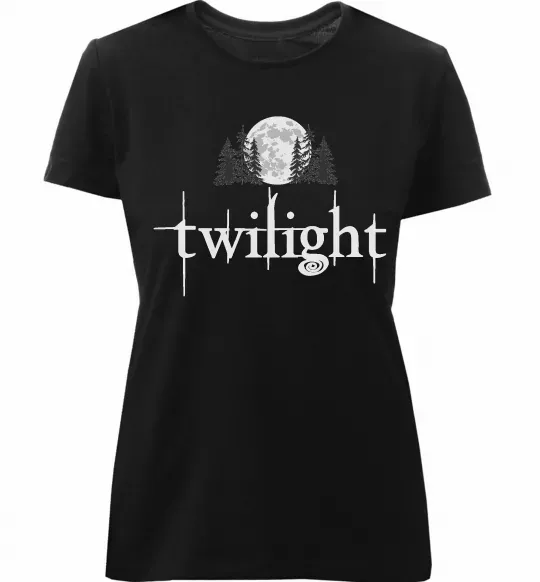 Жіноча преміум футболка Twilight moon Чорний фото