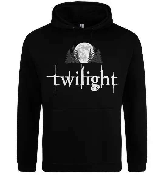 Мужская толстовка (худи) Twilight moon Черный фото