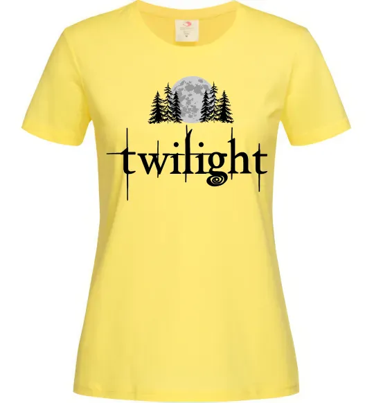 Женская футболка Twilight moon Лимонный фото