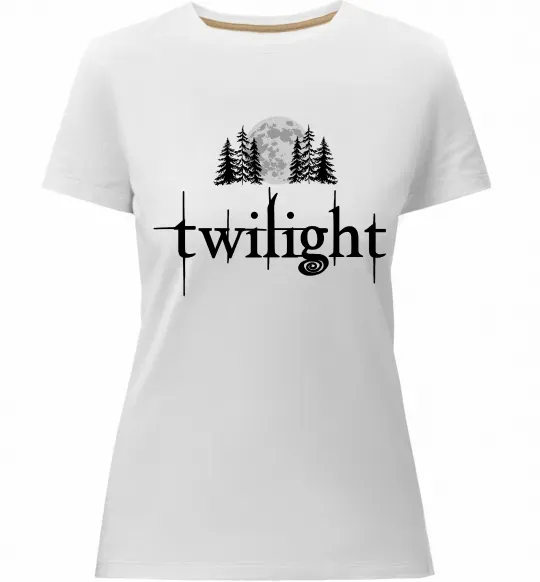 Жіноча преміум футболка Twilight moon Білий фото