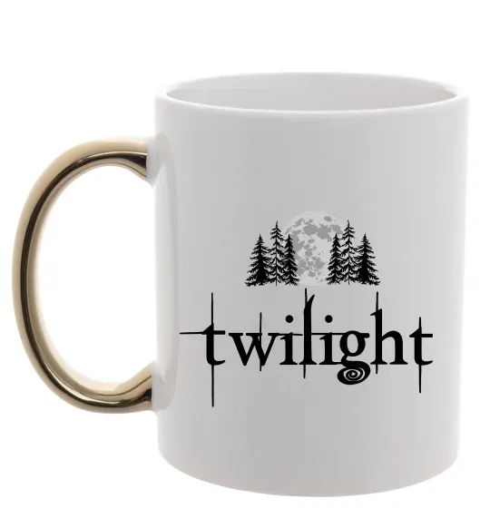 Чашка с цветной ручкой Twilight moon Золото фото