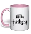 Чашка с цветной ручкой Twilight moon Нежно розовый фото
