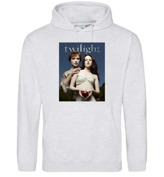 Чоловіча толстовка (худі) Сутінки Едвард та Белла Сірий меланж фото