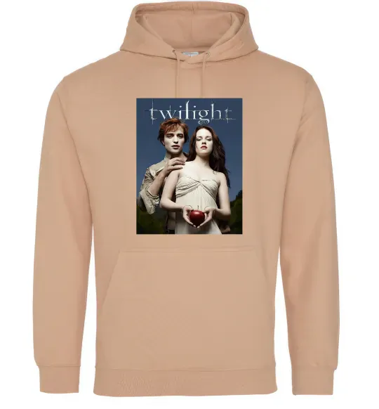 Чоловіча толстовка (худі) Сутінки Едвард та Белла Пісочний фото