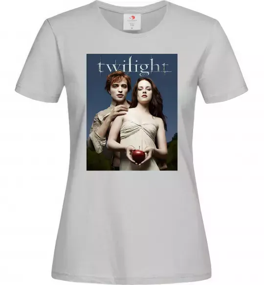 Женская футболка Сутінки Едвард та Белла Серый фото
