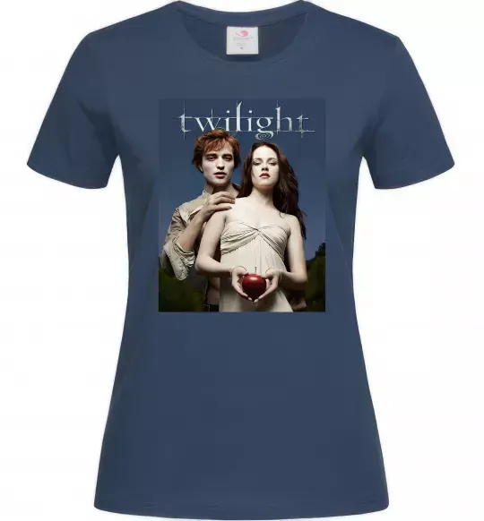 Женская футболка Сутінки Едвард та Белла Темно-синий фото
