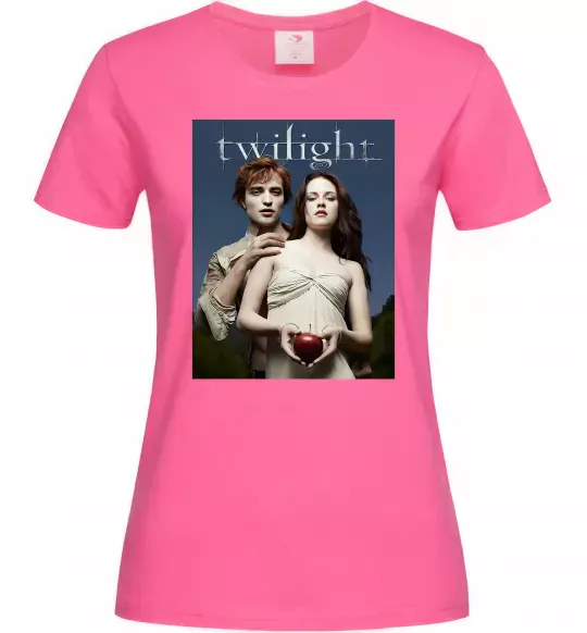 Женская футболка Сутінки Едвард та Белла Ярко-розовый фото
