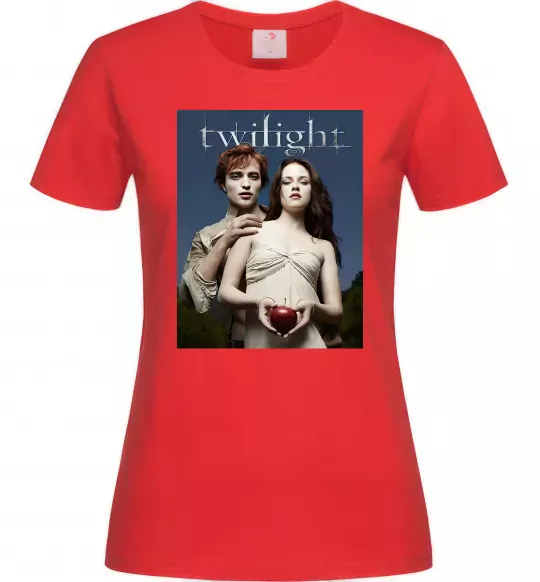 Женская футболка Сутінки Едвард та Белла Красный фото