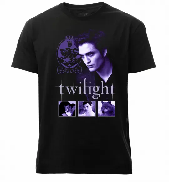 Чоловіча преміум футболка Сутінки колаж Чорний фото