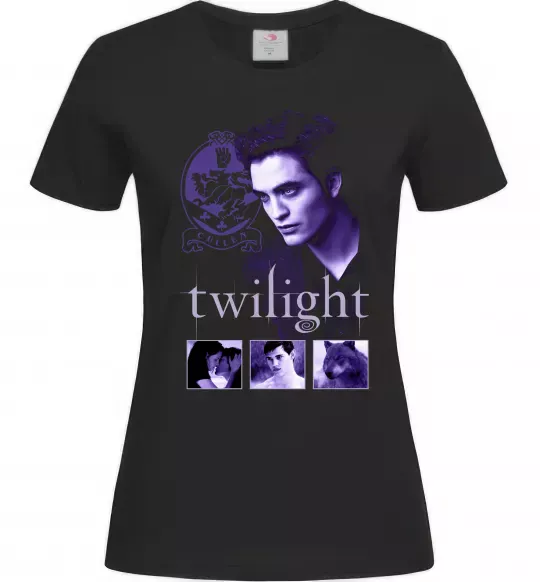 Жіноча футболка Сутінки колаж Чорний фото