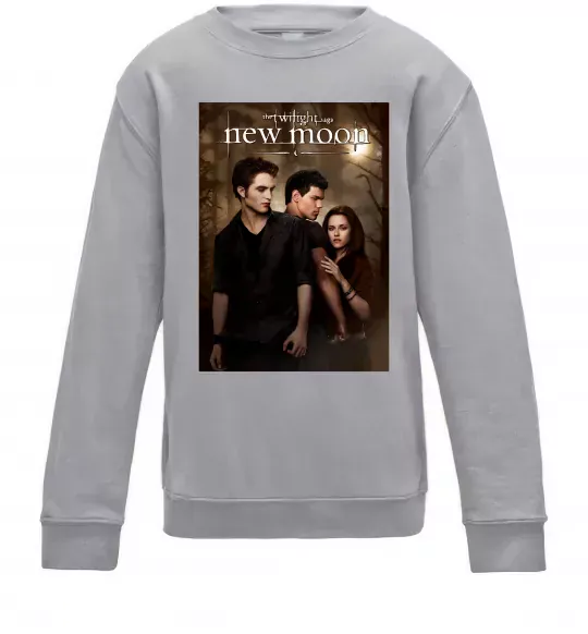 Детский Свитшот Twilight New moon Серый меланж фото