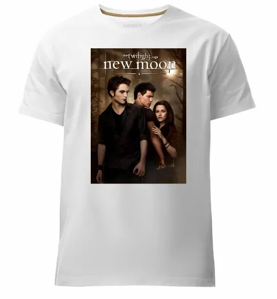Чоловіча преміум футболка Twilight New moon Білий фото