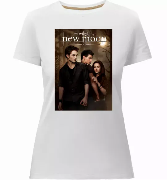 Жіноча преміум футболка Twilight New moon Білий фото