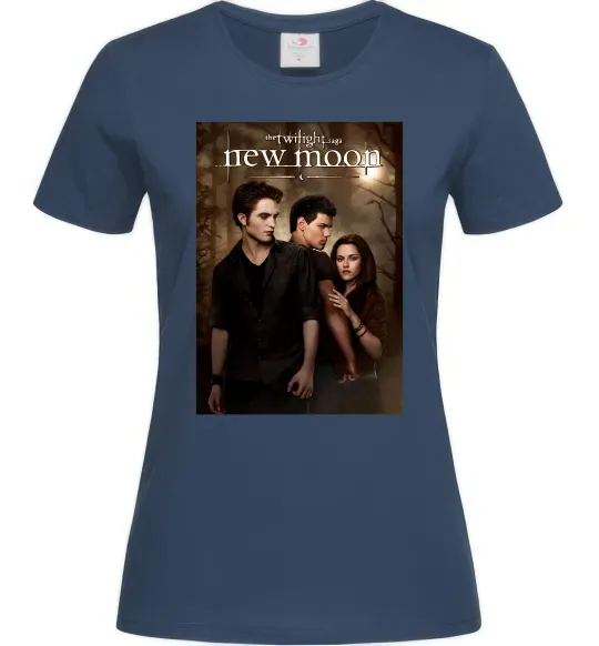 Женская футболка Twilight New moon Темно-синий фото
