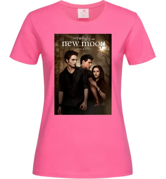 Женская футболка Twilight New moon Ярко-розовый фото