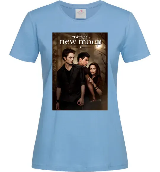 Женская футболка Twilight New moon Голубой фото