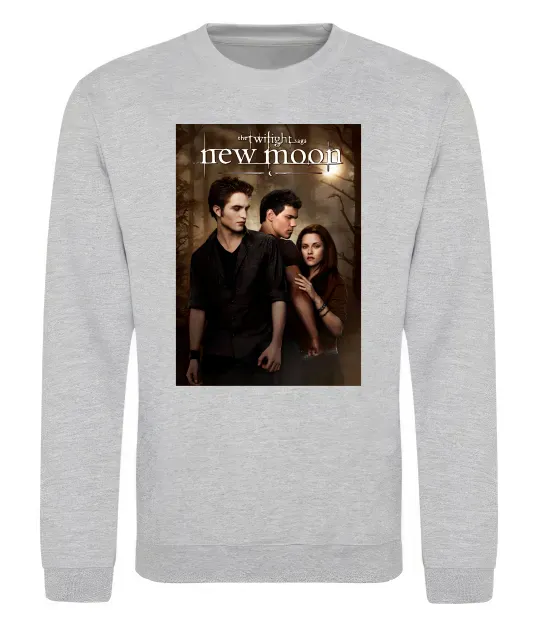 Світшот Twilight New moon Сірий меланж фото