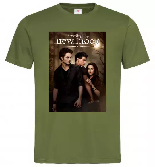 Мужская футболка Twilight New moon Оливковый фото