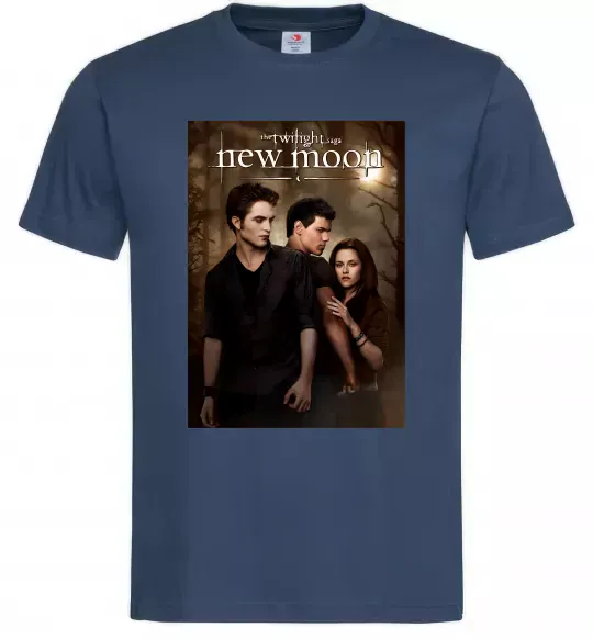 Мужская футболка Twilight New moon Темно-синий фото