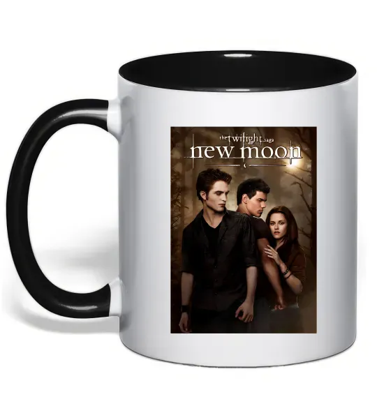 Чашка с цветной ручкой Twilight New moon Черный фото