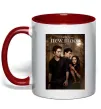 Чашка с цветной ручкой Twilight New moon Красный фото