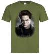 Мужская футболка Едвард Сутінки Оливковый фото