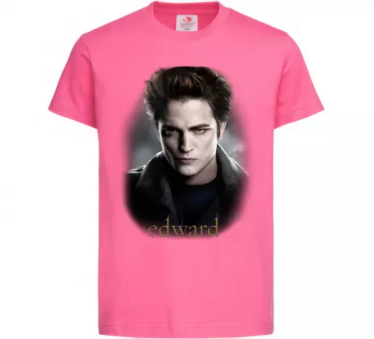 Детская футболка Едвард Сутінки Ярко-розовый фото