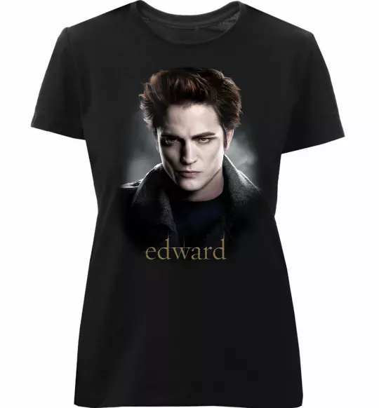 Жіноча преміум футболка Едвард Сутінки Чорний фото