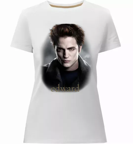 Жіноча преміум футболка Едвард Сутінки Білий фото