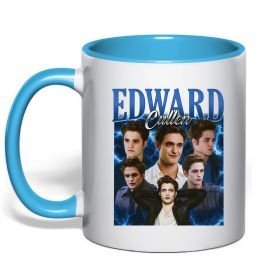 Чашка с цветной ручкой Edward Cullen колаж