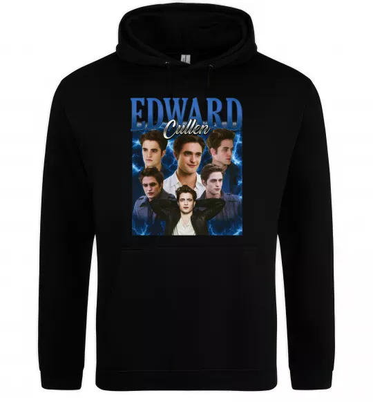 Мужская толстовка (худи) Edward Cullen колаж Черный фото