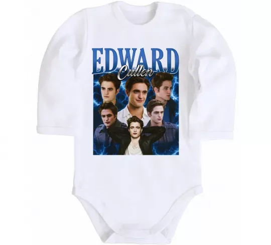 Детский боди Edward Cullen колаж Белый фото