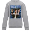 Детский Свитшот Edward Cullen колаж Серый меланж фото
