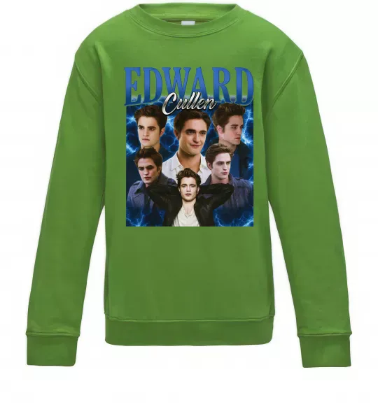 Детский Свитшот Edward Cullen колаж Лаймовый фото