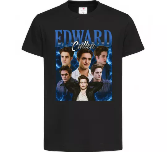 Детская футболка Edward Cullen колаж Черный фото