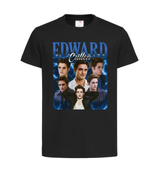 Детская футболка Edward Cullen колаж Черный фото