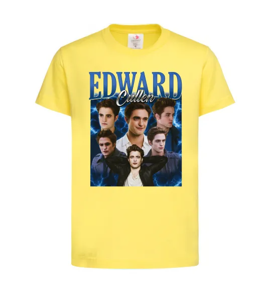 Детская футболка Edward Cullen колаж Лимонный фото
