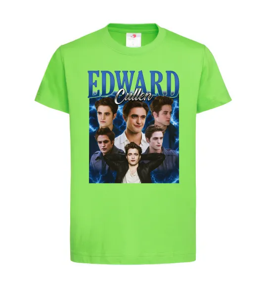 Детская футболка Edward Cullen колаж Лаймовый фото