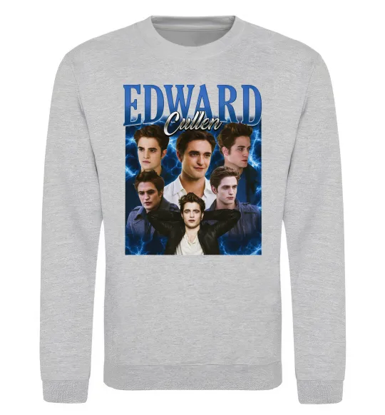 Світшот Edward Cullen колаж Сірий меланж фото