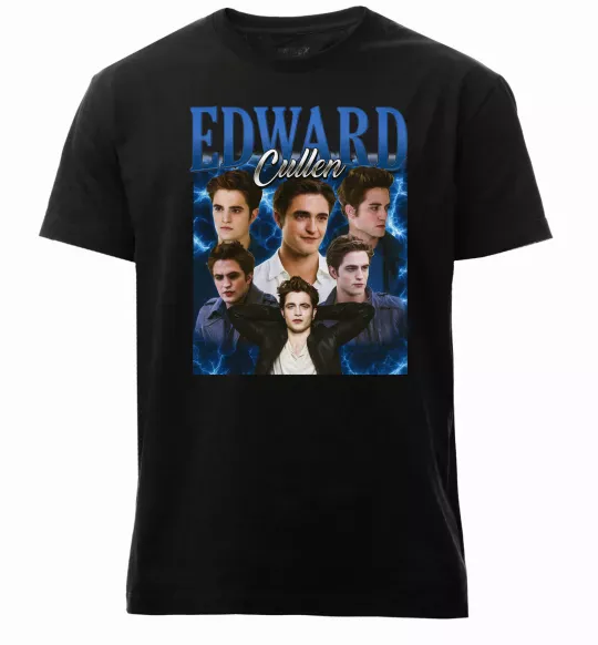 Чоловіча преміум футболка Edward Cullen колаж Чорний фото