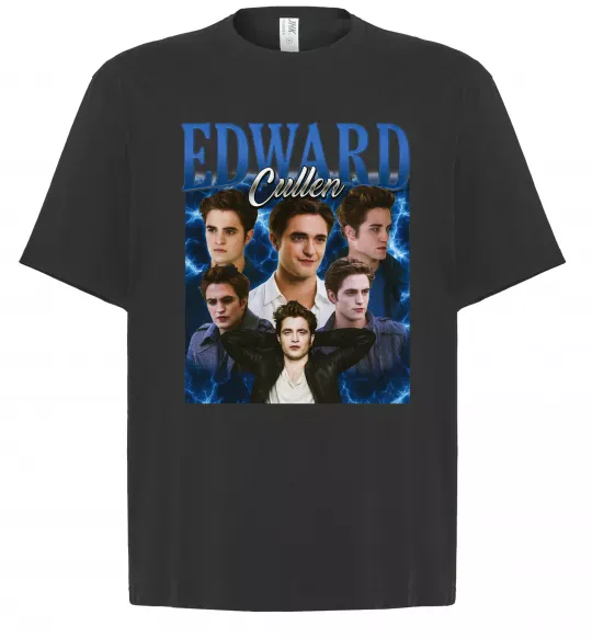 Футболка Оверсайз Edward Cullen колаж Черный фото