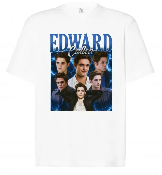 Футболка Оверсайз Edward Cullen колаж Белый фото